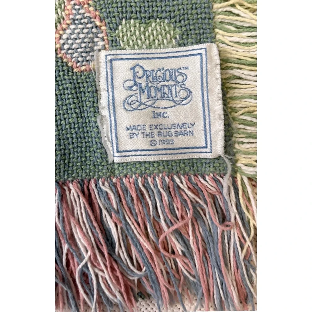 Vintage Goose Girl Woven Tapestry‎ Throw Blanket Cottagecore Storybook  65x48
